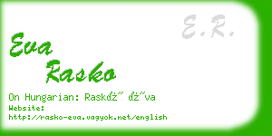 eva rasko business card